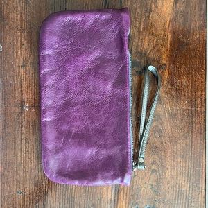 Rough and Tumble purple wristlet
